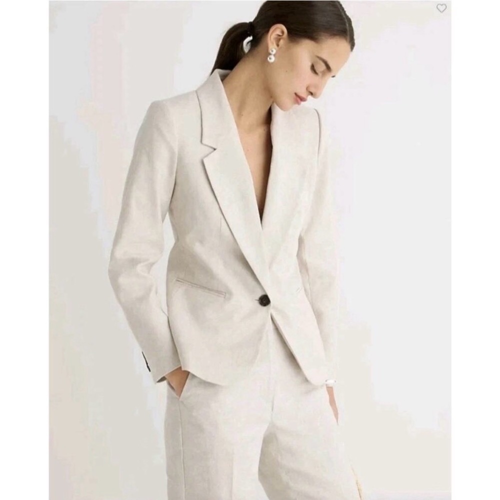 J. Crew Cream Park Single-Button Blazer